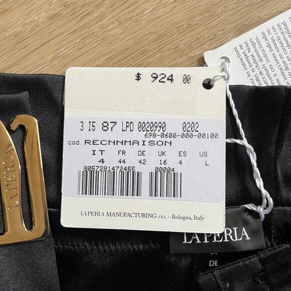 $924 La Perla Maison Garter Belt Suspender Silk Black Lace NWT SIZE L luxury - Picture 2 of 16